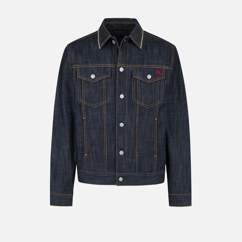 EVISU  男士海鸥刺绣潮流运动时尚牛仔短款夹克,淘宝优惠券,粉丝福利购,淘宝优惠卷