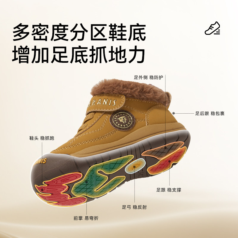 泰兰尼斯218学步鞋冬季女童加绒保暖户外男宝宝包头鞋加厚大棉鞋,淘宝优惠券,粉丝福利购,淘宝优惠卷