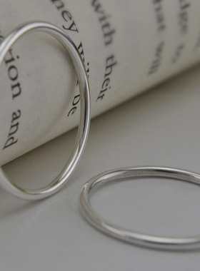 999纯银手工圆圈尾戒特价