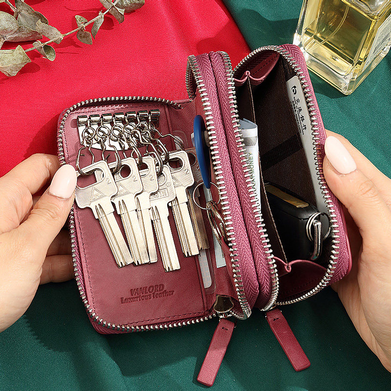 零钱钥匙包女士大容量多功能小卡包 vanlord尊禄钥匙包