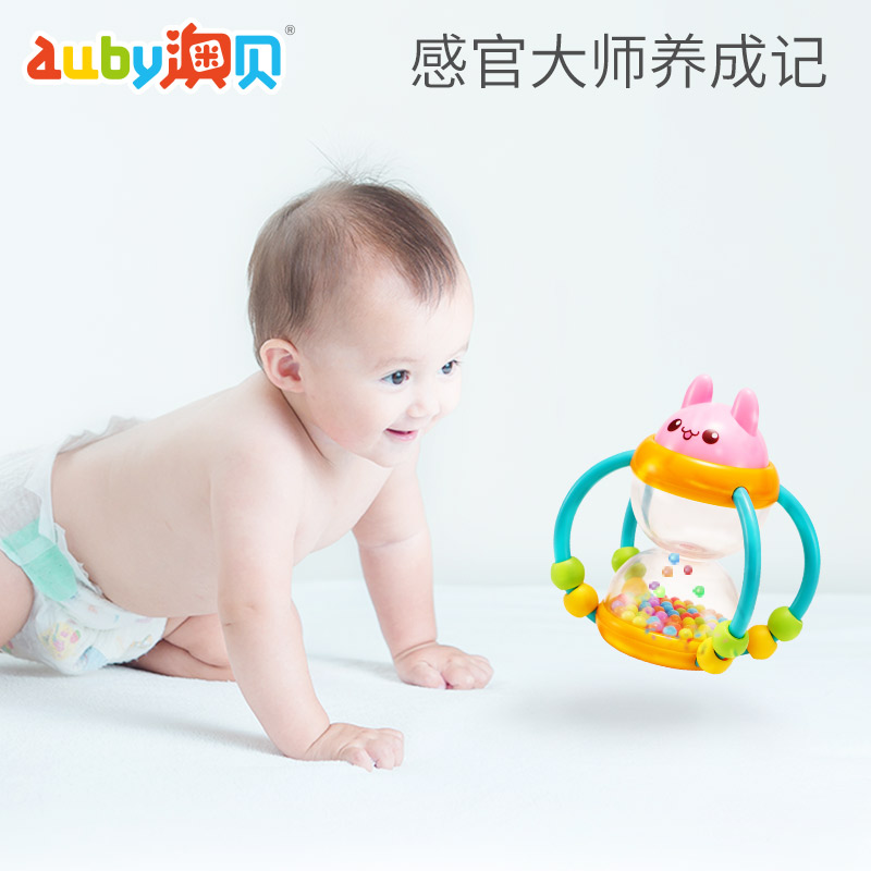 澳貝花籃沙漏手搖鈴寶寶玩具0-1歲早教新生嬰兒益智玩具鍛煉手指_auby澳貝旗艦店_玩具_童車_益智_積木_模型