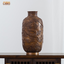 Forbidden City Palace Ventron Red Copper Dragon Thread Vase Pendulum Pieces living room Home Decorative Items TV Cabinet Bookcase Xuanguan Furnishing Gifts