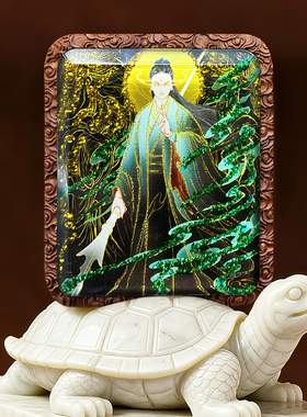 清源妙道真君二郎神半手绘挂件