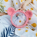 Вязаная сумка ручной работы, набор материалов, кролик, прозрачный ремешок для сумки, рюкзак, с медвежатами, «сделай сам»