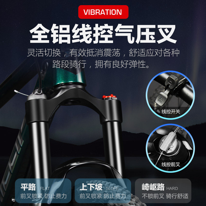 菲利普碳纤维山地车超轻禧玛诺前叉 phillips山地自行车