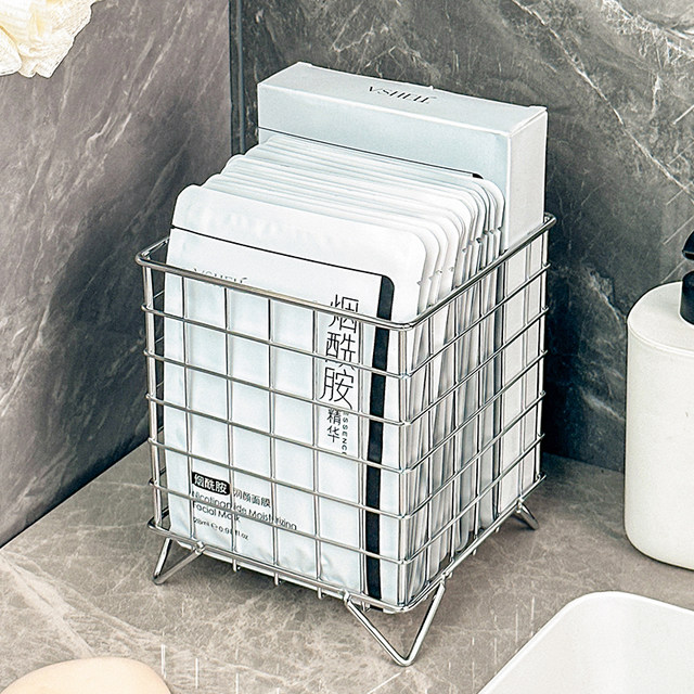 Ins Wrought Art Storage Basket Office Door Storage Box Desktop Large Capacity Cosmetics Debris Mask Storage Rack