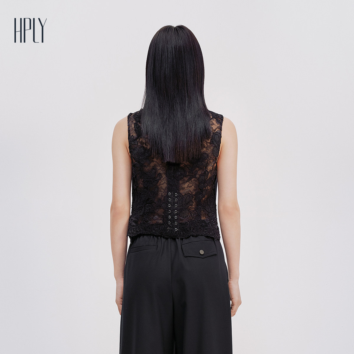 【商场同款】HPLY荷比俪2025夏新款女蕾丝拼接西装含绵羊毛马甲,淘宝优惠券,粉丝福利购,淘宝优惠卷