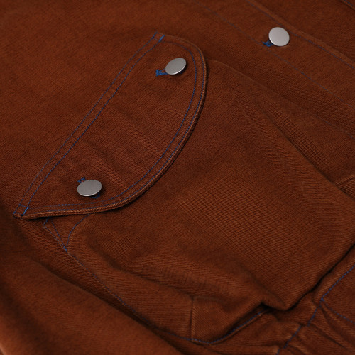 MOVEUP幻走2025冬季新款.FUN系列连帽口袋脚口收丈根牛仔外套女 - 图2