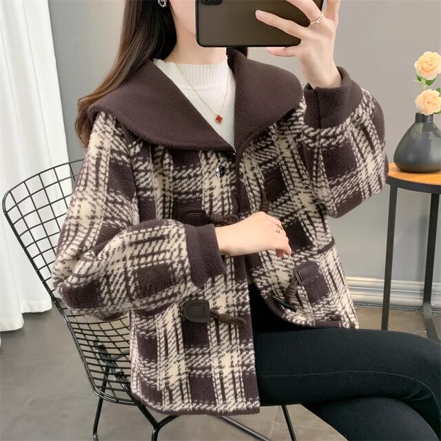 Women's autumn and winter woolen coat short top