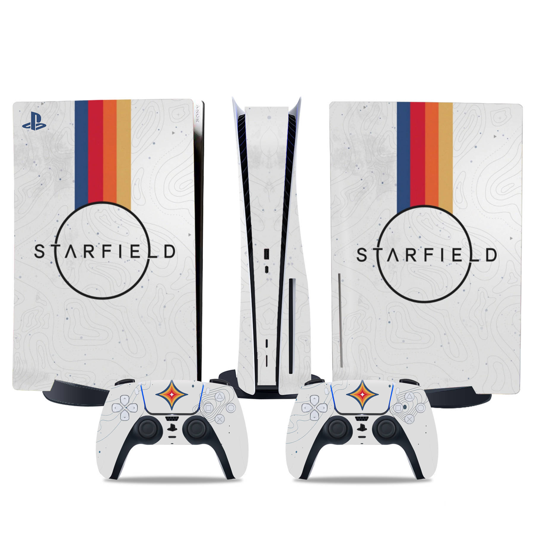 PS5游戏机贴纸光驱版外贸款炫彩贴膜星空限定 Starfield-图1