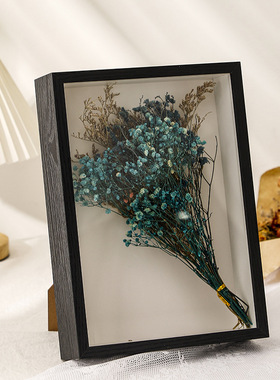立体中空5cm8寸10寸a4手工diy玫瑰花装裱亚克力画框干花相框批发