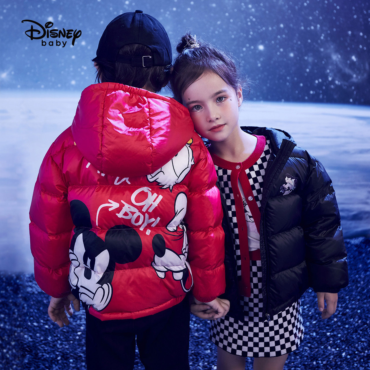 迪士尼女童2020冬季新款时尚羽绒服 disneybaby羽绒服