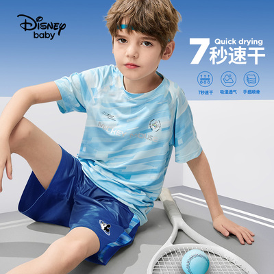 迪士尼男童夏季速干短袖套装