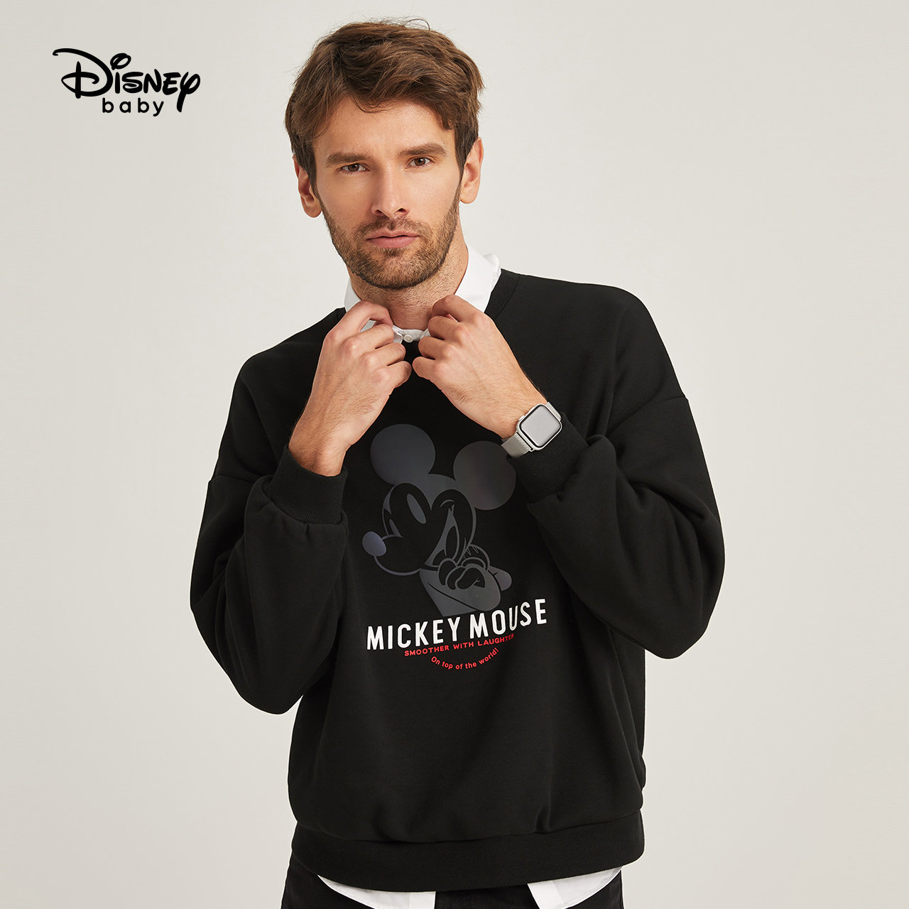 迪士尼童装亲子装黑色时尚米奇卫衣 disneybaby亲子装/亲子时装