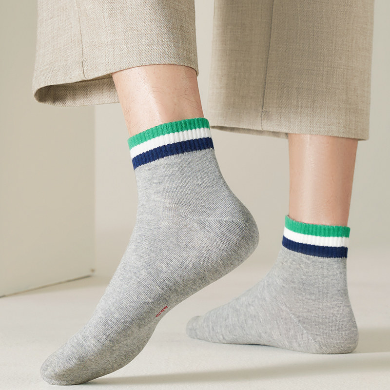 恒源祥纯棉抗菌青少年夏季中筒袜 恒源祥内衣短袜/打底袜/丝袜/美腿袜