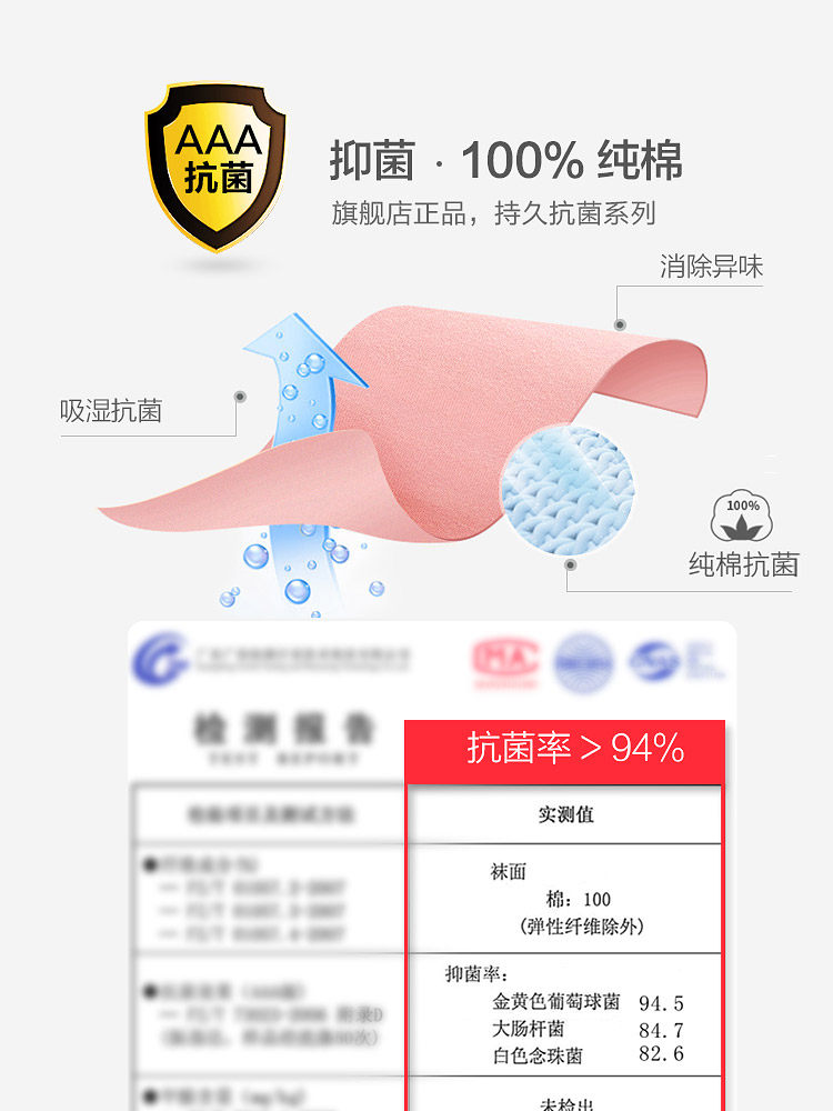 恒源祥纯棉夏天抗菌吸汗可爱棉袜 恒源祥内衣短袜/打底袜/丝袜/美腿袜