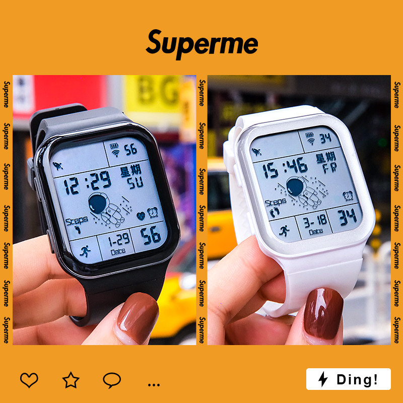 青少年男潮流电子多功能户外闹钟 多伦兹国产腕表