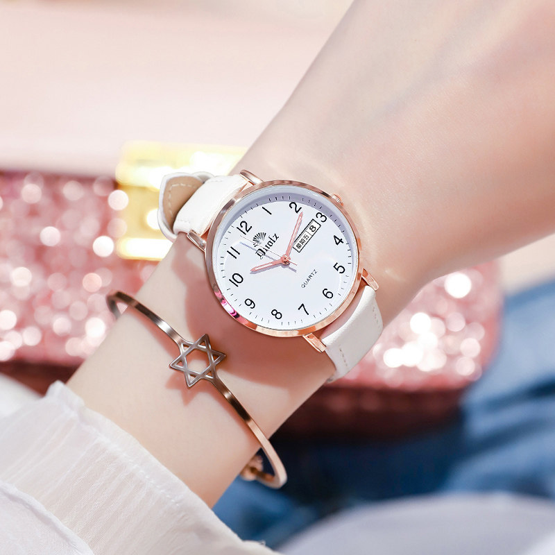 女防水高中简约气质初中学生风女表 多伦兹国产腕表