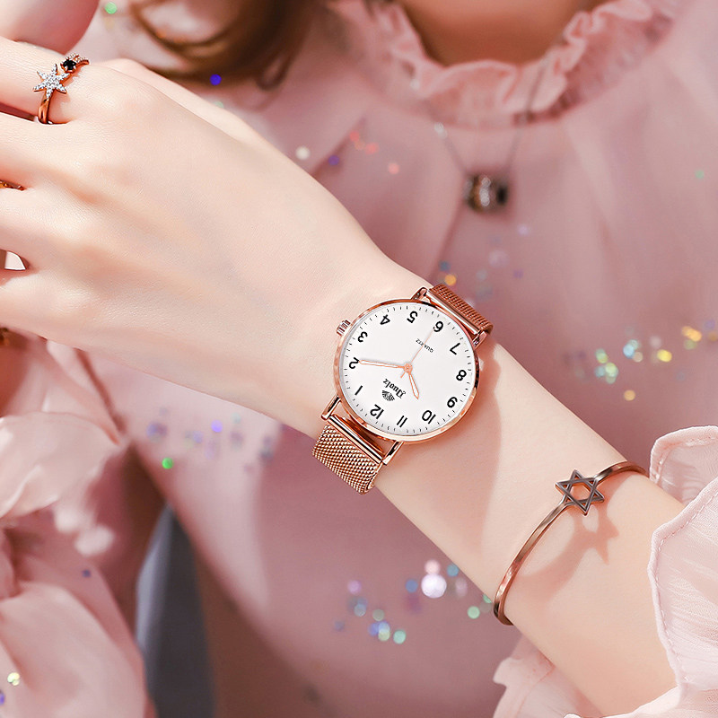 2020年新款正品精钢女防水薄石英表 多伦兹国产腕表