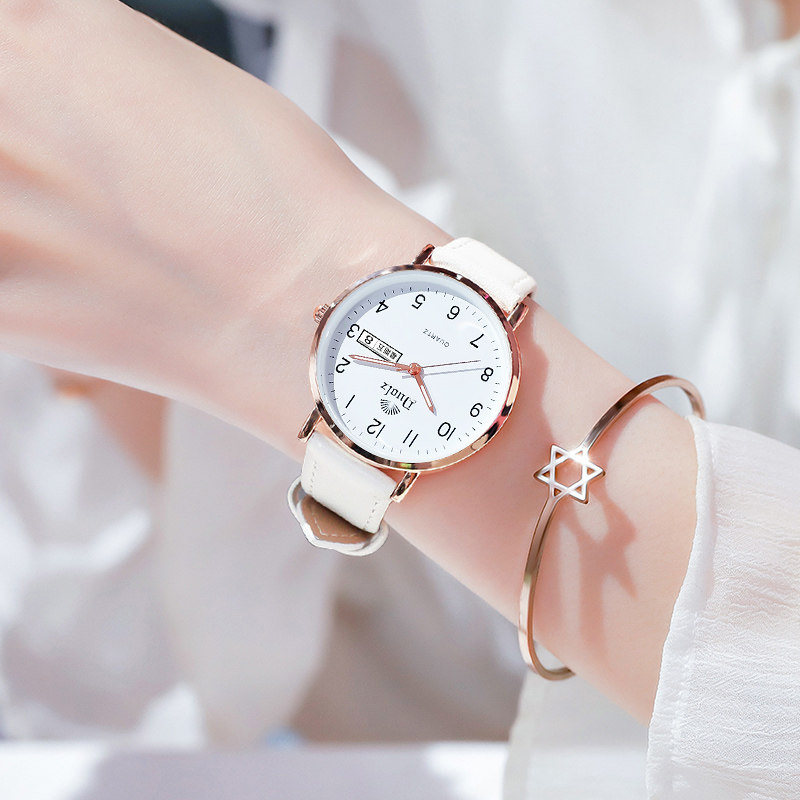 女防水高中简约气质初中学生风女表 多伦兹国产腕表