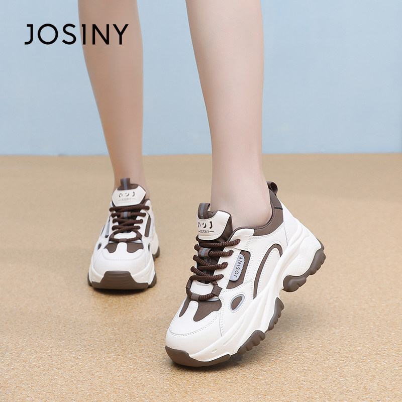 卓诗尼2025秋冬加绒新款厚底老爹鞋时尚舒适潮流百搭休闲鞋运动鞋,淘宝优惠券,粉丝福利购,淘宝优惠卷