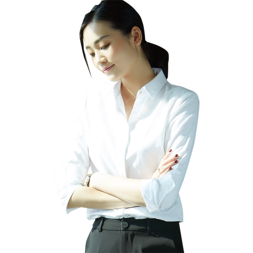 雀后白衬衫女职业上衣2026春装新款长袖气质正装设计感工作服衬衣 - 图3