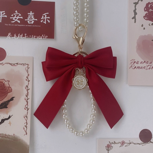 Оригинальный брелок с бантиком из жемчуга, праздничнная подвеска, в западном стиле, для подружки невесты