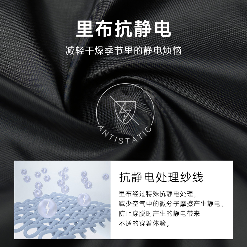 七匹狼短款羽绒服男士2024新款秋冬季加厚棉服中年立领外套男装潮