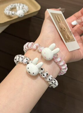 男友专属小皮筋可爱电话线发圈扎头绳情侣手链高弹力发绳可爱发饰