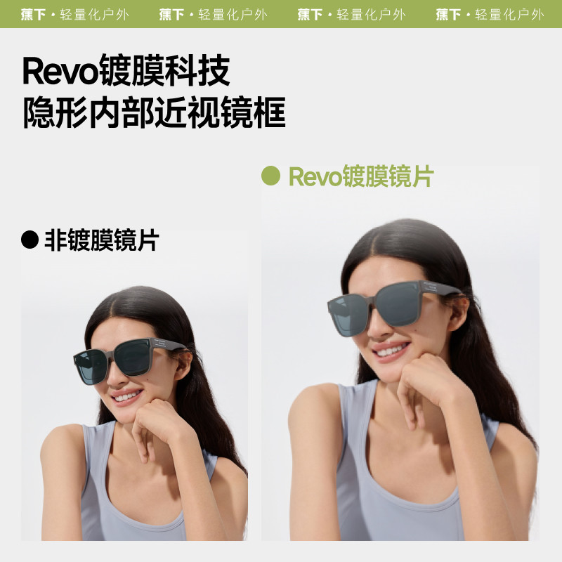 蕉下方框折叠套镜可套近视眼镜偏光太阳镜男女款户外开车墨镜镜夹,淘宝优惠券,粉丝福利购,淘宝优惠卷