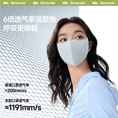 蕉下Beneunder防晒口罩一次性高颜值防紫外线夏彩色日抛防尘口罩 - 图2