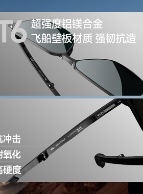 蕉下男款折叠墨镜偏光