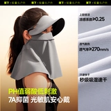 蕉下 Защита шеи facekini MP356, встроенная черная пластиковая маска для лица и шеи, полная защитная маска, маска для защиты от ультрафиолета и воздействия