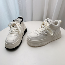 Badja women shoes 2023 Winter new European station genuine leather thick bottom fashion casual cotton board shoes female 893-1