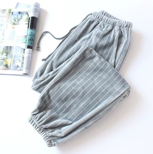 Демисезонные фланелевые штаны, бархатный бархат для отдыха, оверсайз, большой размер