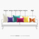 Velvet soft and comfortable solid color sofa pillow