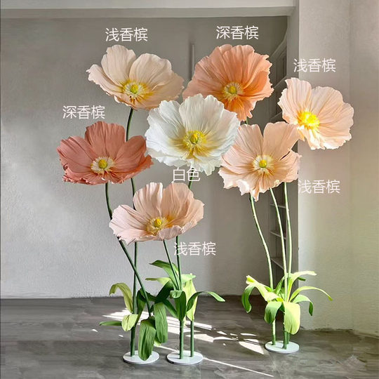 Outdoor wedding large flower photo background flower three-dimensional flower