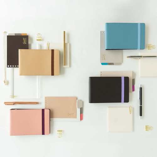 日本maruman满乐文Giuris活页本PU皮商务高级办公笔记本手账本子 - 图2