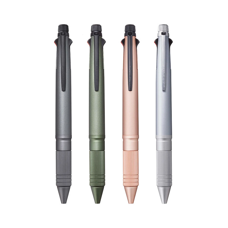 纵向书写 日本Uni三菱金属jetstream圆珠笔 MSXE5超顺滑4+1中油笔 - 图3