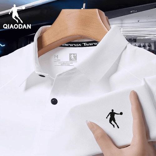 乔丹短袖T恤男翻领POLO衫2025夏季新款半袖速干衣男士体恤运动服 - 图0