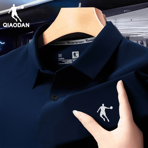 乔丹短袖T恤男翻领POLO衫2025夏季新款半袖速干衣男士体恤运动服 - 图2