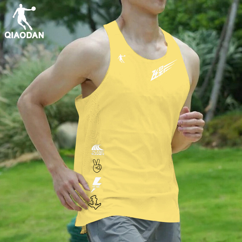 乔丹飞影专业马拉松背心男士夏季新款透气排汗跑步服速干运动T恤,淘宝优惠券,粉丝福利购,淘宝优惠卷