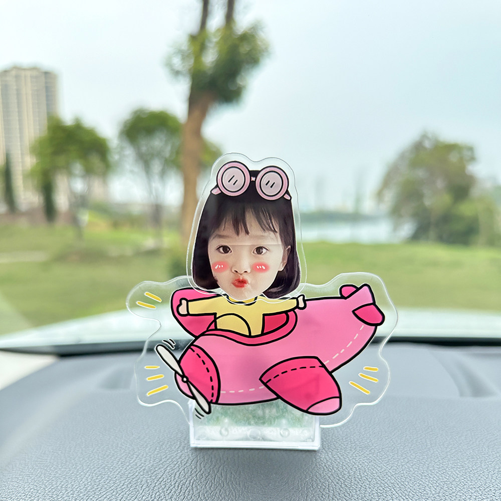 亚克力定制电动摇头桌面摆件网红创意可爱小人头像搞笑车载摇摇乐,淘宝优惠券,粉丝福利购,淘宝优惠卷