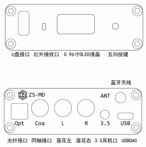 MD3 车载台式数字转盘HIFI DSD无损播放解码器 蓝牙 LDAC 小尾巴 - 图2