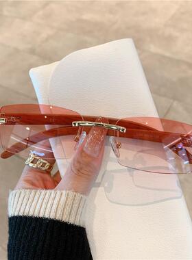 现时69903尚太阳无镜欧美墨跨境e男女款框仿木纹g镜腿镜sunla货ss