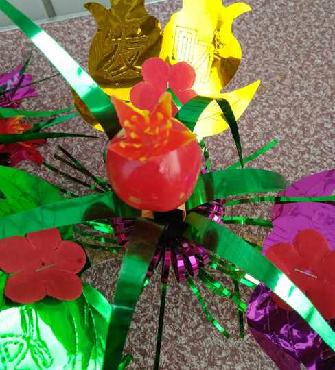 Lantern supplies small spring grass pagoda flower plastic flower basket fruit basket tea pagoda flower bright paper decorative flower