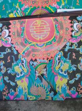 潮汕用品手工袍 龙袍 纸神袍 滚龙袍 节庆龙袍 5尺2龙袍