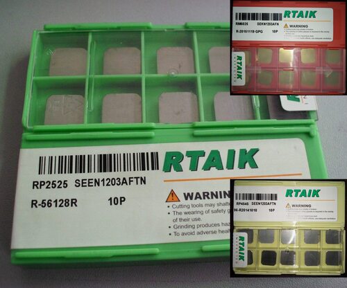 RTAIK SEKN1203 精铣刀片 SEEN1203AFTN RP2525 RP4545 RM6025 - 图1