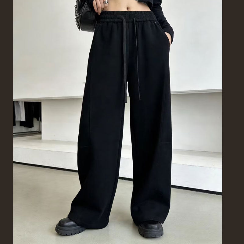 2026美拉德风高腰阔腿裤女宽松显瘦系带休闲裤垂感长裤,淘宝优惠券,粉丝福利购,淘宝优惠卷