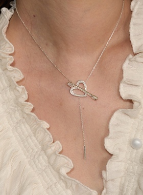 小众锁骨链爱恋纯银锁骨链
